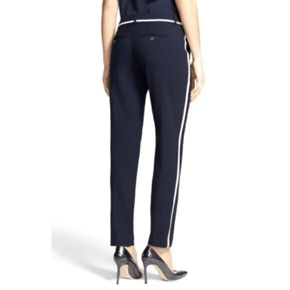 VINCE Navy Tuxedo Side Stripe Dress Pants size 4 women's - Picture 2 of 5